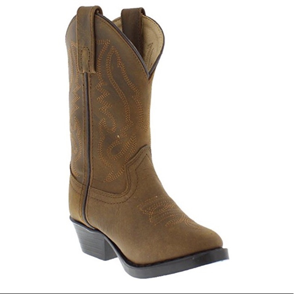 Little Girls Smokey Mountain Leather Cowboy Boots